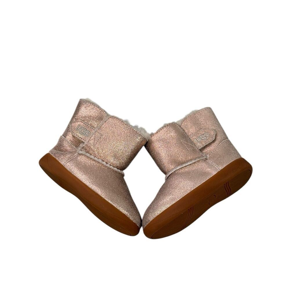UGG Kids Keelan Metallic Glitter Fashion Boot - Rose Gold - 1123351T Sz 6